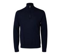 SELECTED HOMME Men's Slhtray Ls Knit Merino Half Zip Noos Pullover Sweater, Blazer Navy, M