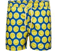 SELECTED HOMME Men's Swim Shorts Water Shorts Short Pants, Blue/Yellow, L