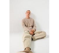 Selected Homme Neil Long Sleeve Neppy Wool Knitted Jumper, Beige, Size Xl, Men Beige