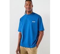 Selected Homme Normal Graphic Short Sleeve T-Shirt, Blue, Size S, Men Blue