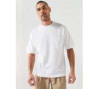 Selected Homme Oscar Pocket Detail T-Shirt, Bright White, Size L, Men Bright White