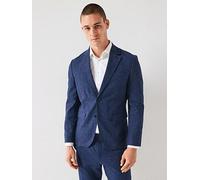 Selected Homme Regular Fit Malik Linen Blazer, Dark Navy, Size M, Men Dark Navy