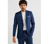 Selected Homme Slim Fit Oasis Linen Blazer, Navy, Size 50, Men Navy