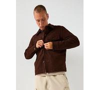 Selected Homme Thom Suede Over Shirt, Brown, Size L, Men Brown