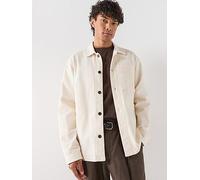 Selected Jake 611 Denim Overshirt, Ecru, Size S, Men Ecru