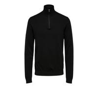 Selected Knitted Jumper Half-Zip XL, Black, XL