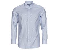 Selected Long sleeved Shirt ETHAN MICRO MOTIF SLIM FIT in Blue EU L