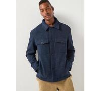 Selected Mitch Check Long Sleeve Over Shirt, Navy, Size 2Xl, Men Navy