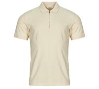 Selected Polo shirt SLHISAAC ZIP in Beige EU M