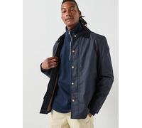 Selected Walter Waxed Cotton Jacket, Navy, Size M, Men Navy