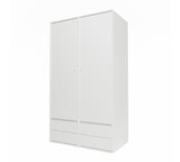 Selection Attire IIII Wardrobe With Hanging Rail 01-White