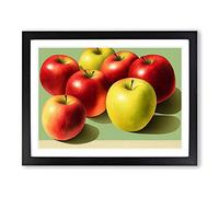 Selection Of Apples Vol.4 WHT Framed Print | A3 Black Framed Wall Art | Ready to Hang | Modern Nature Picture | Living Room Bedroom Lounge Office