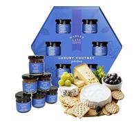 Selection of Savoury Chutneys Gift Set - Box of Mini Jars 6 x 35g Onion, Pickle, Spicy Tomato Chutney for Cheese. Great for Cheese Hampers, Food Gifts for Men, Birthday Gifts