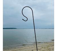 Selections 1 X Shepherds Crook Black Metal Garden Border Hook (1.2M)