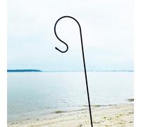 Selections 1 X Shepherds Crook Black Metal Garden Border Hook (1.5M)