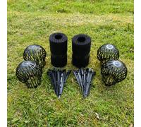 Selections Gutter Protection Mesh Guard (2 x 6m Rolls) & Downpipe Filter Guards (Pack of 4)