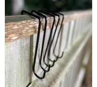 Selections Metal Garden Fence Panel Hooks Brackets Hangers (15cm) - Pack of 12