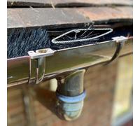 20 Metres of Black Gutter Brush Leaf & Moss Guard Rolls (5 x 4m) with Pack of 4 Drain Guard Plugs