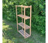 Selections 4 Tier Wooden Shelving Greenhouse Staging Storage Rack