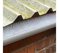Selections Gutter Brush Guard Leaf, Moss & Debris Protection in White 4m Roll - Pack of 10
