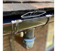 60 Metres Black Gutter Brush Leaf & Moss Guard (15 x 4m) with Pack of 12 Drain Guard Plugs