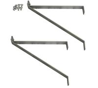 Selections Aluminium Greenhouse Shelving Brackets Supports Struts (27cm) - Pack of 2