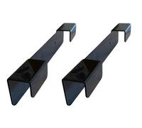 Selections Black Steel Wall Bracket For Wheelie Bin Stability & Security (Set Of 2)
