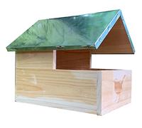 Selections Blackbird Wooden Nesting Box Bird House with Metal Roof