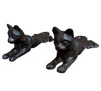 Selections Cast Iron Cat Decorative Door Wedge Doorstop - Pack of 2