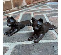 Selections Cast Iron Cat Decorative Door Wedge Doorstop - Pack of 2