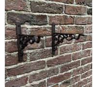 Cast Iron Decorative Hanging Basket Bracket 20cm (Set of 2)