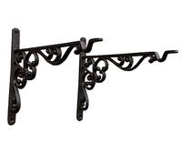 Selections Cast Iron Decorative Hanging Basket Bracket 35cm (Pack of 2)