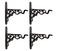 Selections Cast Iron Decorative Hanging Basket Brackets 20cm (Pack of 4)