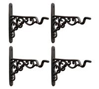 Selections Cast Iron Decorative Hanging Garden Basket Bracket (20Cm) - Pack Of 4