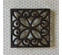 Selections Cast Iron Ornate Square Table Trivet
