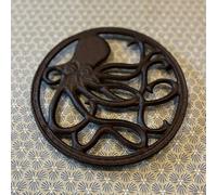 Selections Cast Iron Round Octopus Themed Table Trivet Hot Pot Pan Holder