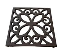 Selections Cast Iron Square Table Trivet Decorative Hot Pan Pot Holder