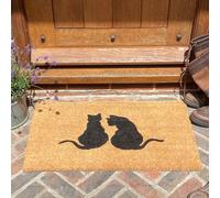 Selections Cat Silhouette Indoor & Outdoor Coir Doormat