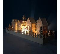 Selections Christmas Village Alpine Scene Decoration Wooden Ornament With Leds