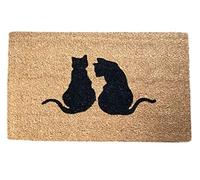 Selections Coir Outdoor & Indoor Doormat with Silhouette Cats Design