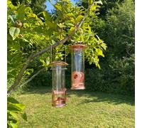 Selections Copper Style Hanging Bird Seed Feeder With 2 Feeding Ports