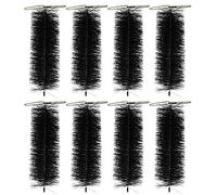 Selections Drain & Gutter Downpipe Brush Guard Plugs for Leaf, Moss & Debris Protection in Black - Pack of 8