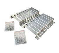 Fence Panel Security Bracket Set (20 Pack) Galvanized Steel Post Clips