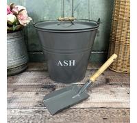 Selections Fireside Ash Bucket & Shovel In French Grey