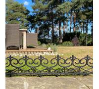 Selections Fleur De Lys Black Plastic Lawn Edging (60Cm X 32Cm) - 20 Panels