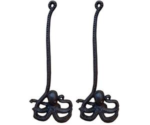 Selections Free Standing Octopus Loo Roll Toilet Paper Holder in Cast Iron - Pack of 2