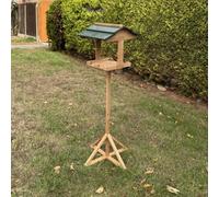 Selections Freestanding Wooden Bird Feeding Table With Painted Roof