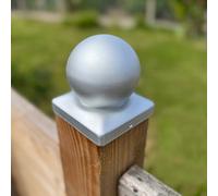 Galvanized Steel Ball Shape Fence Post Caps (Pack of 10)