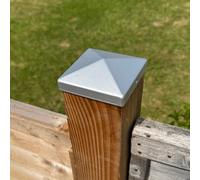 Selections Galvanized Steel Pyramid Shape Fence Post Cap (Pack Of 10)
