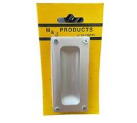 Selections Garden Finger Pull Handle for Sliding Doors Draws Etc Flush Aluminium Finger Pull 9cm x 4.1cm Plush Wih Screws